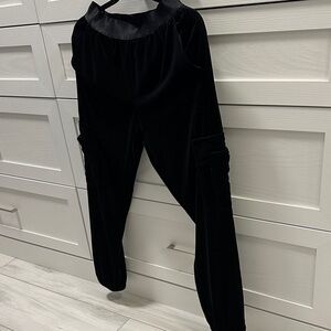 Sanctuary Black Velvet Joggers